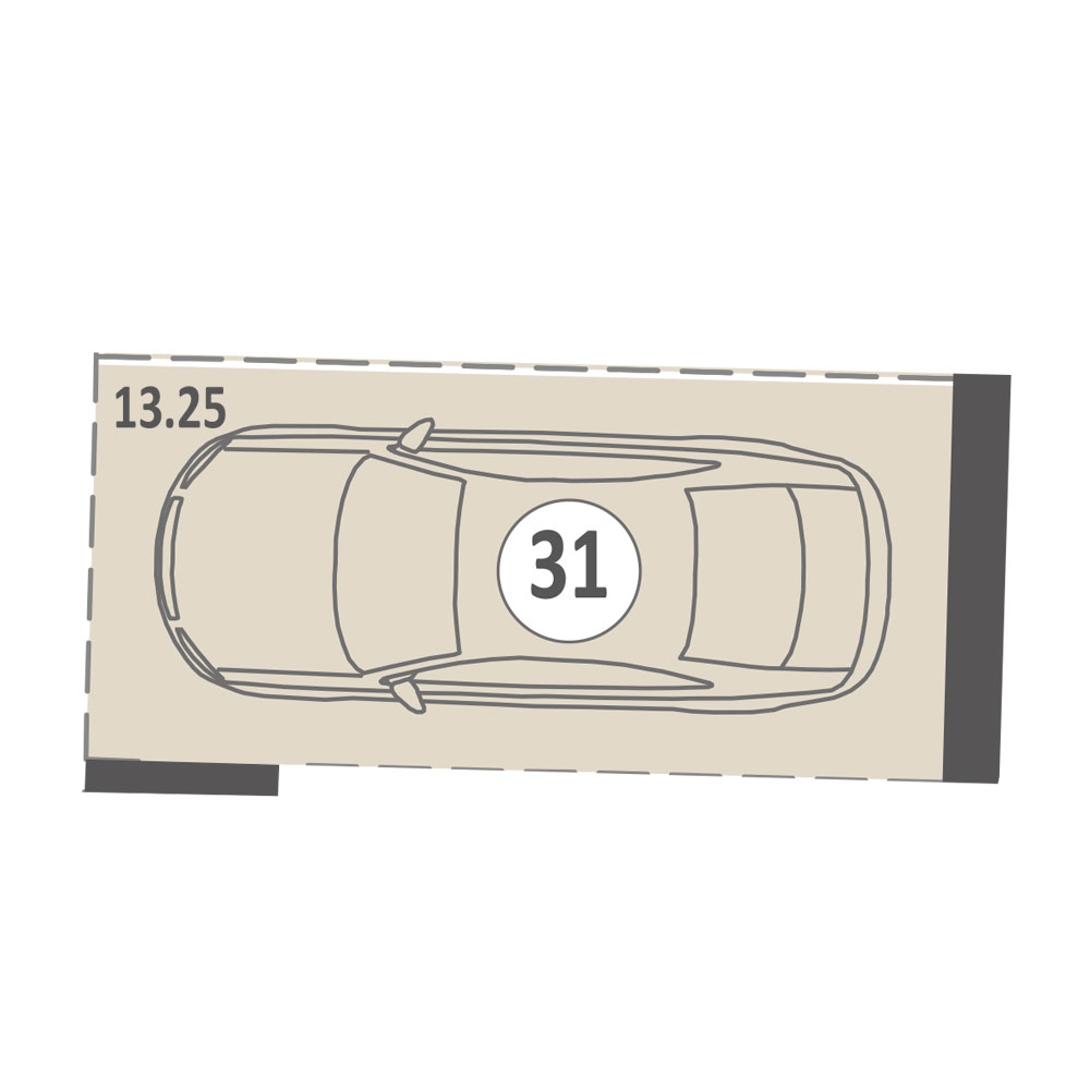 Планировка: Машино-место № 31, 16,96 м²