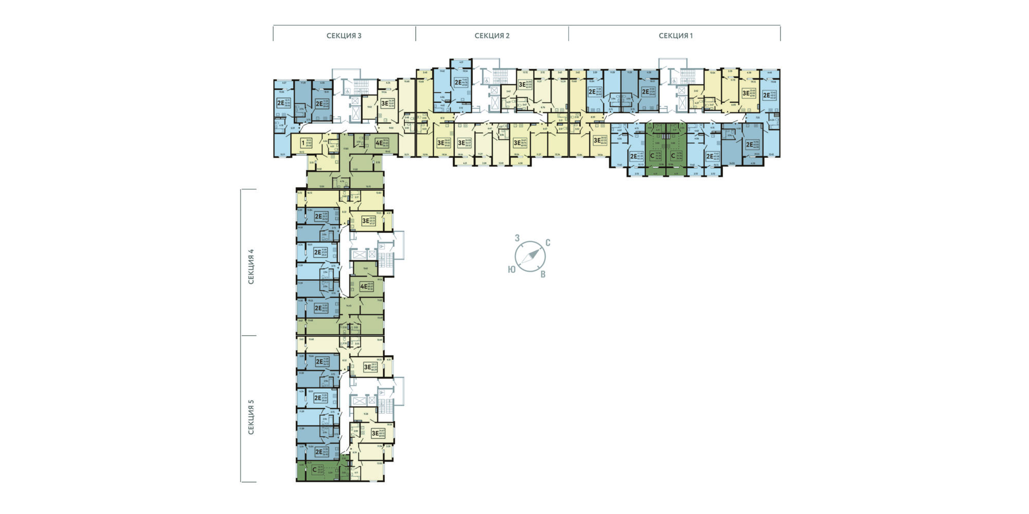 План этажа: Квартира-студия, 26,56 м²