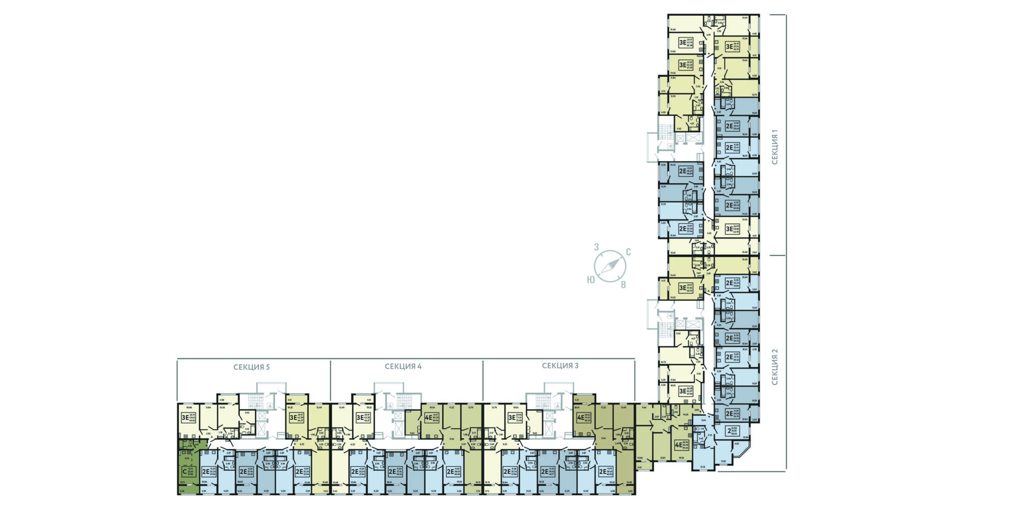 План этажа: Квартира-студия, 27,83 м²